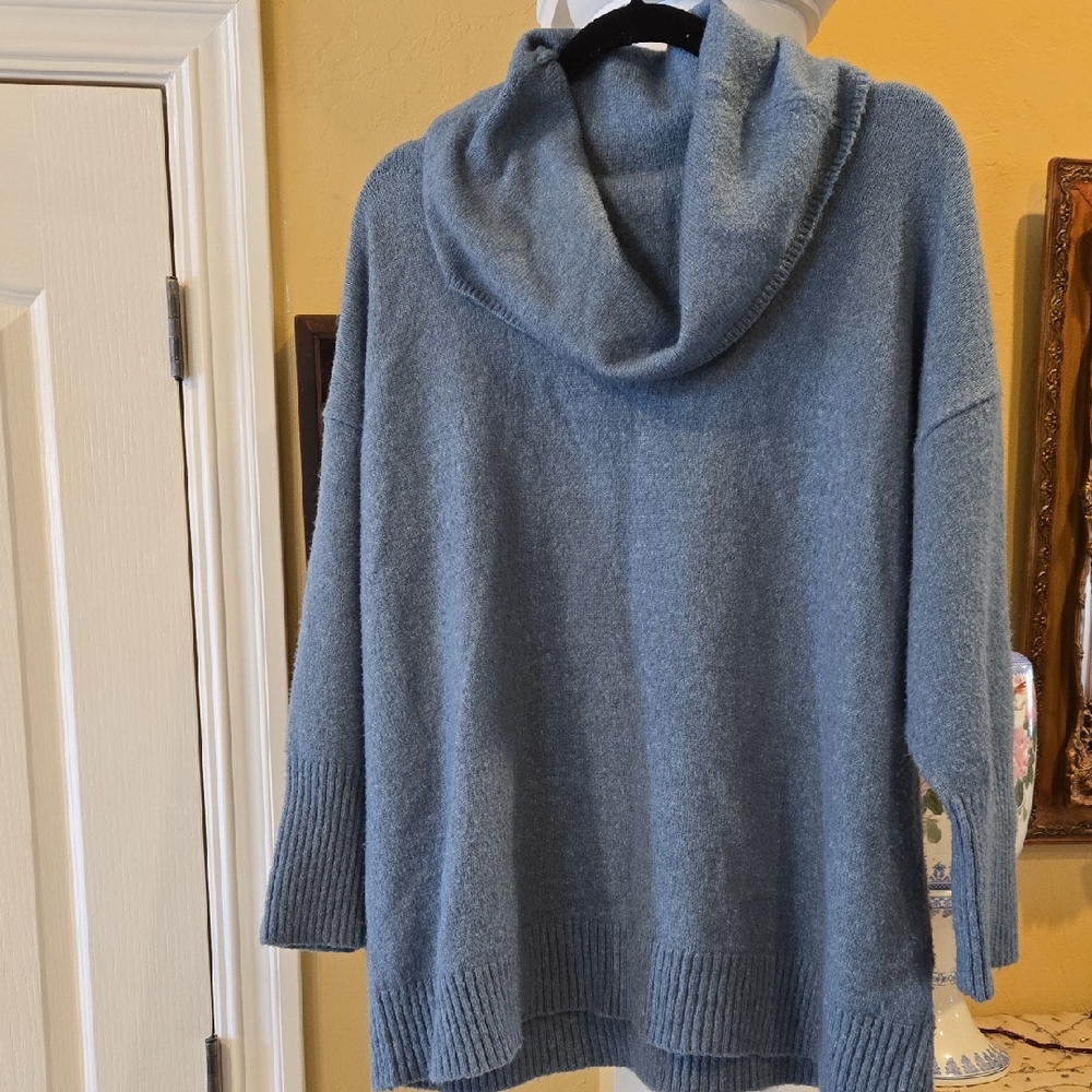 Philosophy Heather Blue Cowl Neck Sweater Size 3X